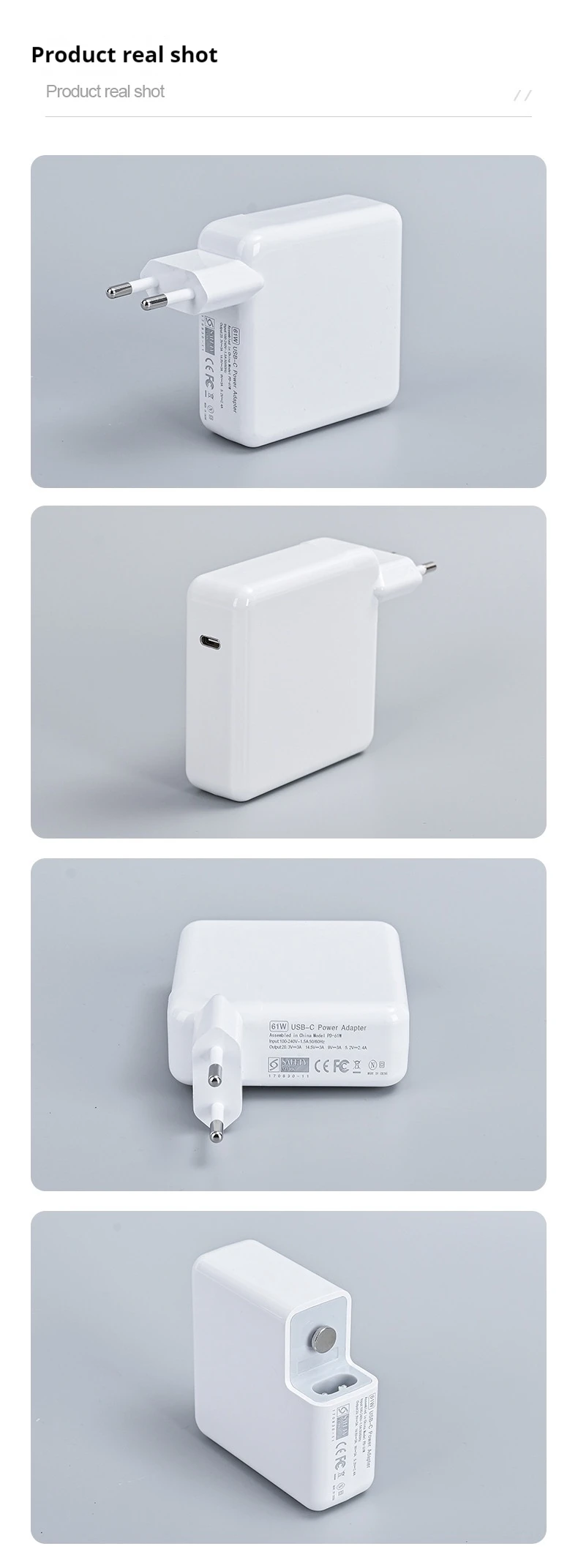 30W 61W 87W 96W USB PD Charger Power AC Adapter For MacBook Pro 16 15 New Air 13 Inch 2020/2019/2018 Works With Type C_voghion.com
