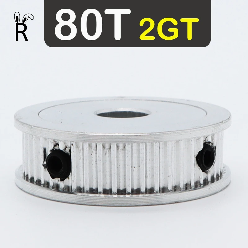 

2GT 80Teeth Timing Pulley Idler Bore 4/5/6-12/14/15mm 3D Printer Tensioning Pulley Belt Width 6/10mm Synchronous Wheels GT2 80T