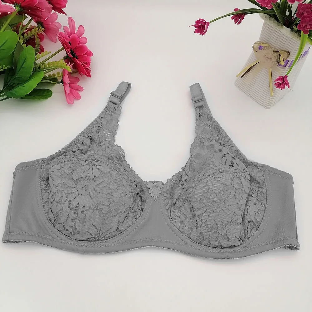 Womens Bra Top Sexy Lace Transparent ladies padded cotton intimates  Lingerie Underwire Plus Size Bra 34-46 B C D E Cup fly C17 - AliExpress