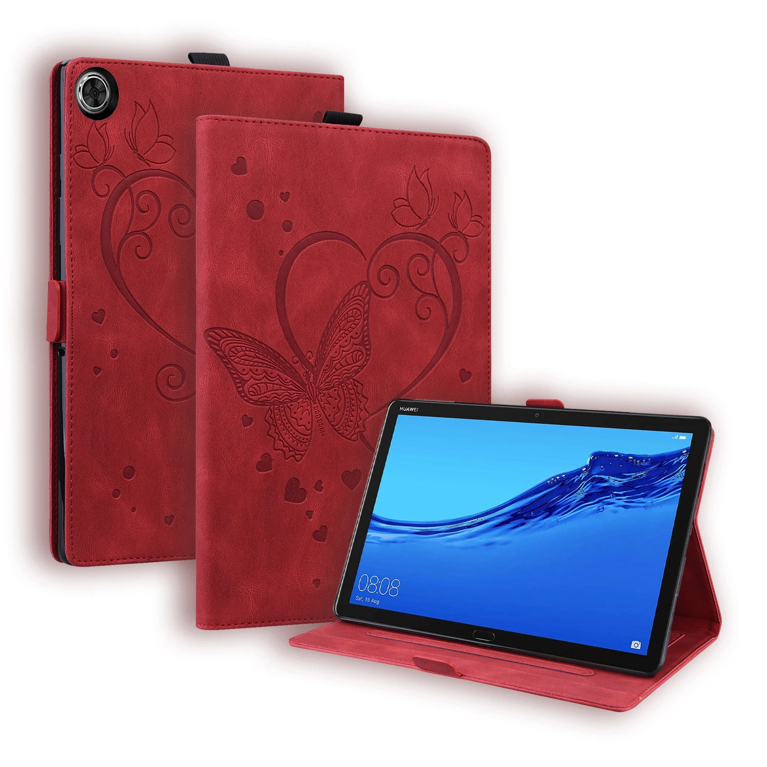 Elegant Butterfly PU Leather Stand Case