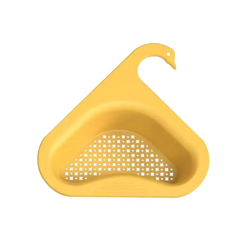 

Multifunctional Sink Strainer Basket Punch-Free Swan Triangle Sink Filter Kitchen Bathroom Accessories for Storing Food Dish