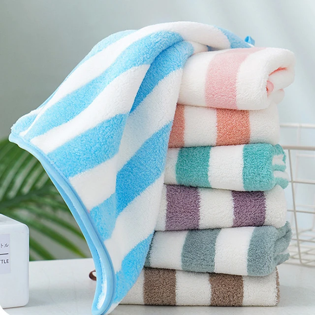 Teal Stripes Microfiber Towel Absorbent Kitchen Cleaning Cloth Dish Towel  Household Cleaning Towel - AliExpress