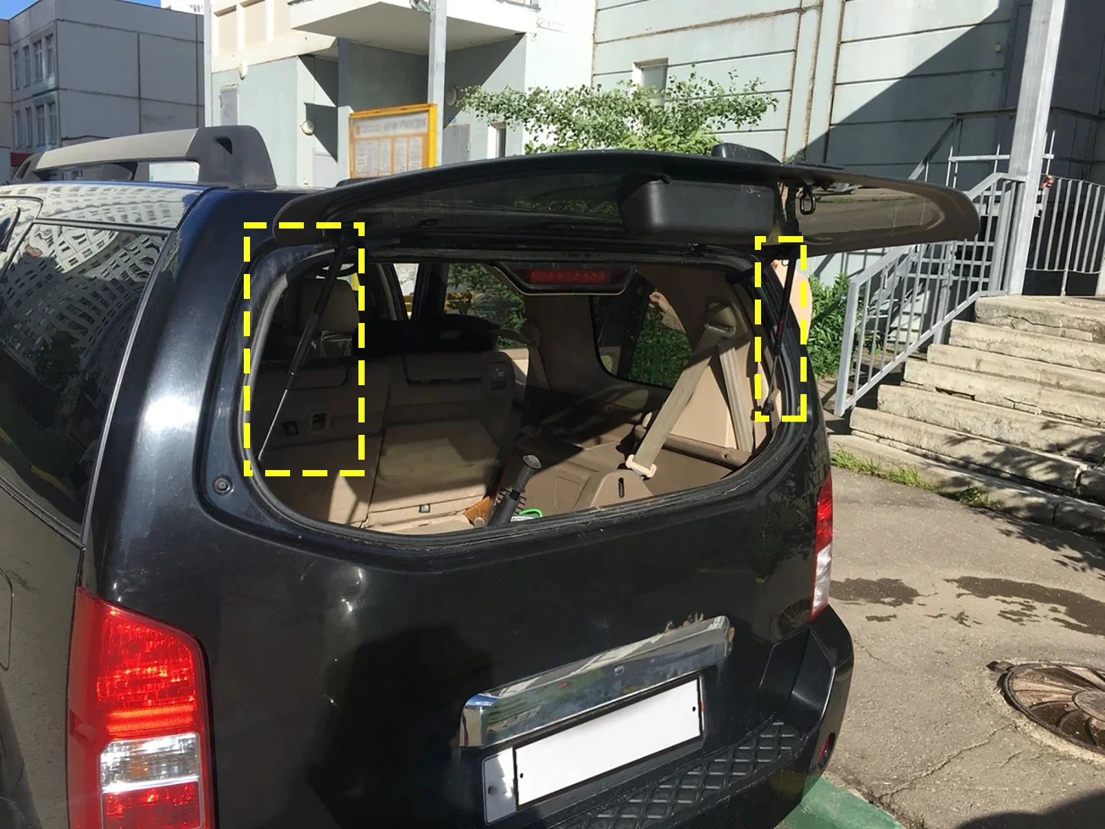 2x For Nissan Pathfinder R51 05-13 Tailgate Rear Window Glass Gas Struts Support car tailgate gas struts