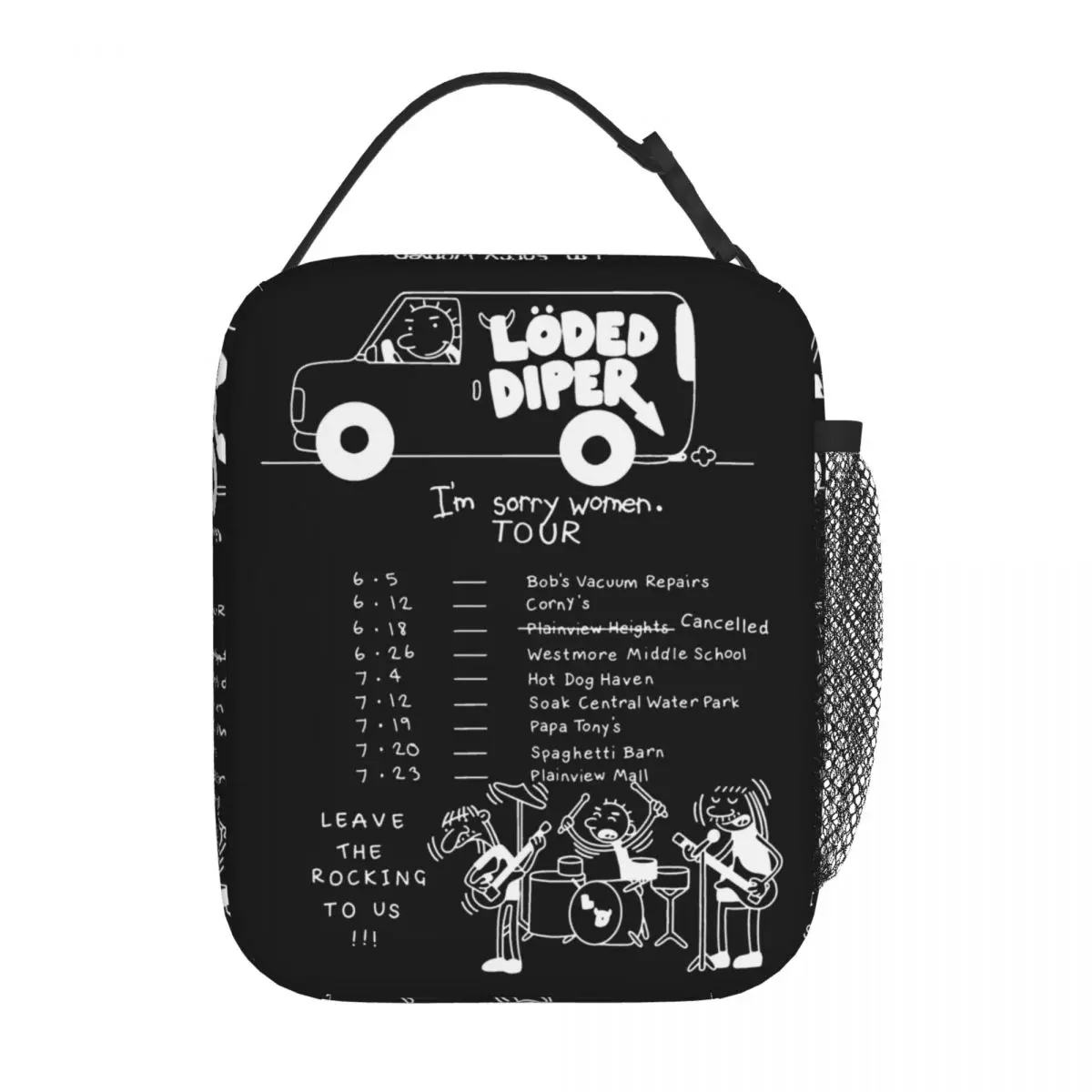 

Insulated Lunch Tote Bag Rock Band Loded Diper Tour White Product Food Box Ins Style Thermal Cooler Lunch Box For School
