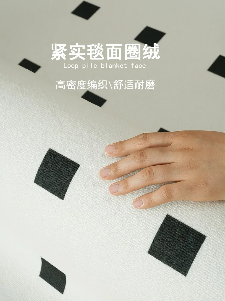 Black White Living Room Carpet Simple Lines Geometric Large Area Bedroom Rugs Light Luxury Sofa Coffee Table Floor Mats Tapis 러그