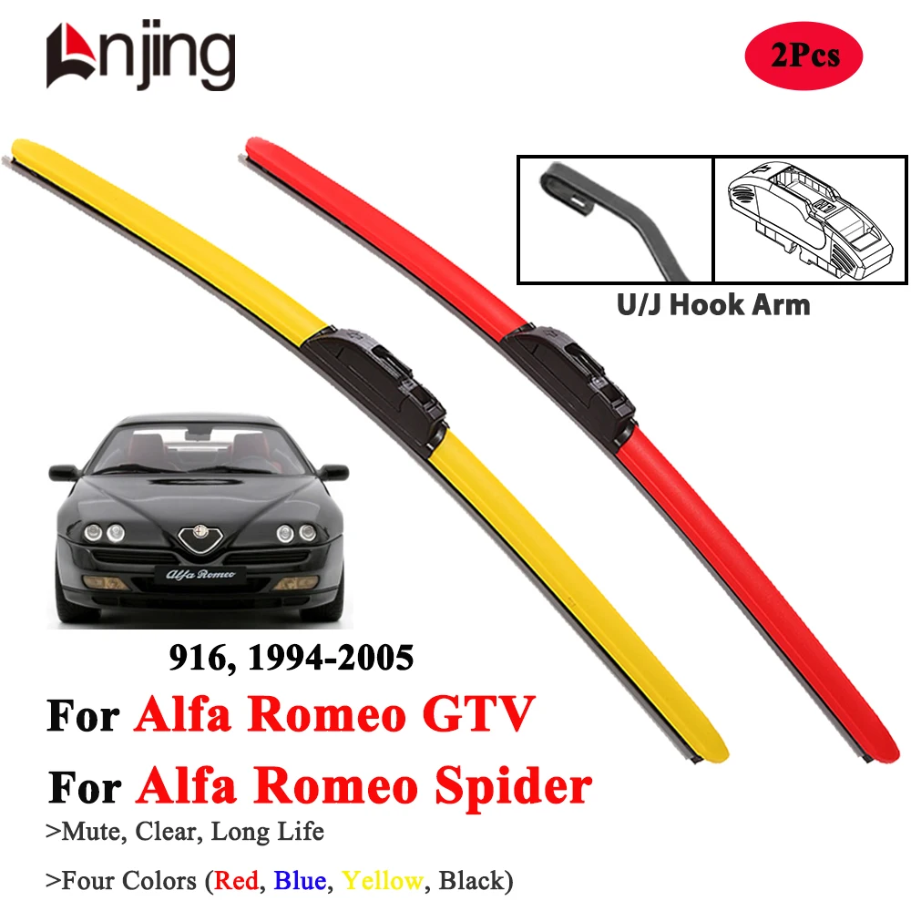 LNJING Bunte Wischerblätter für Alfa Romeo Spider GTV 916 1994–2005