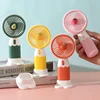 1 Portable Cartoon Fruit Mini Handheld Fan with USB Charging Cable Battery Powered Suitable for Family Outdoor Travel 1