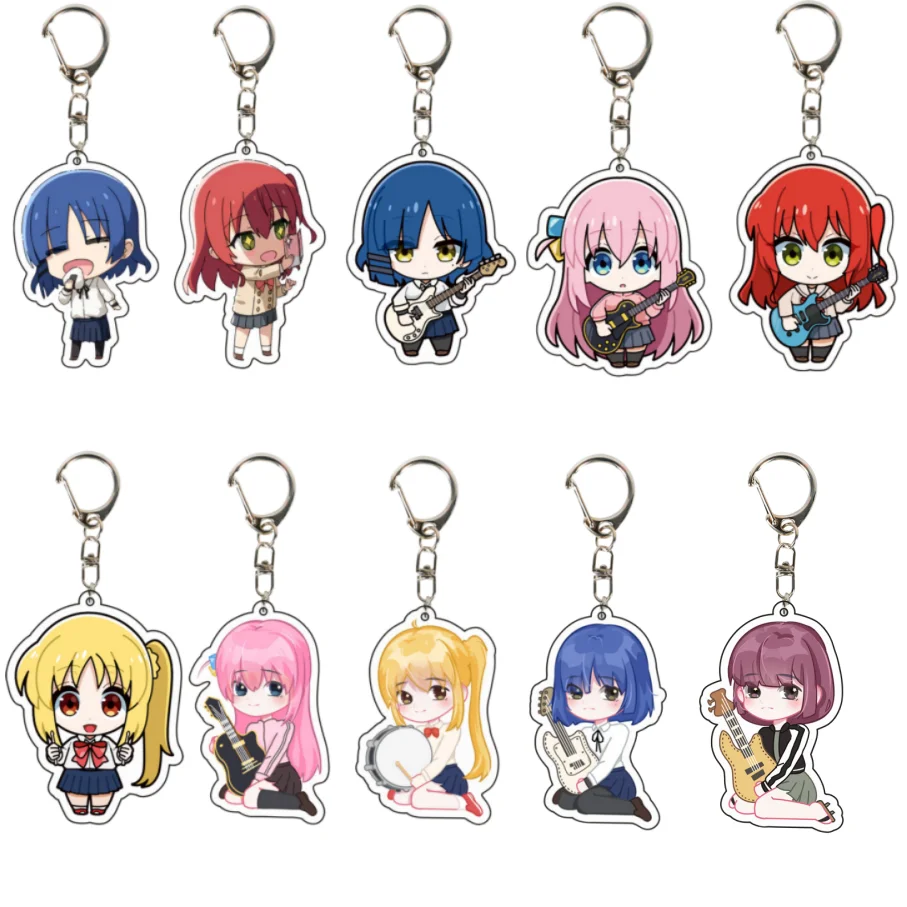 

6CM Anime Cartoon BOCCHI THE ROCK! Figures Kita Ikuyo Gotō Hitori Ijichi Nijika Cosplay Acrylic Keychains Fans Christmas Gifts