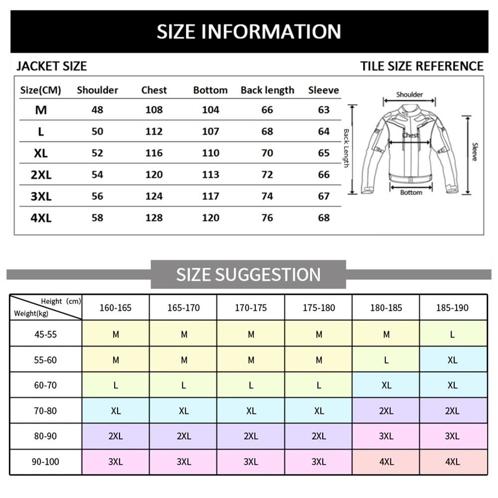 Motorcycle Jacket Professional Racing Protective Coat Waterproof Clothing Full Season Motorbike Armor Safety Suit White JK-40