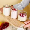 Yogurt Pudding Glass Jar Mini Mousse Drinking Bottle with Lid High Temperature Resistant Homemade Juicing Milk Storage Container 3