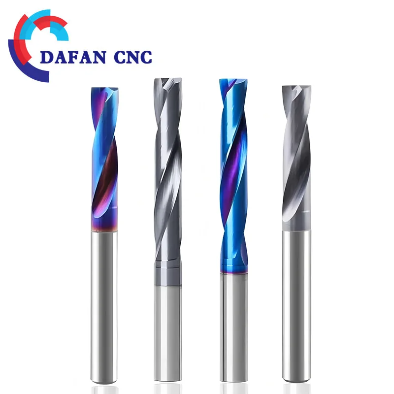 2-12mm 평평한 바닥 카바이드 드릴 비트, 정밀 가공 및 산업용 긴 길이 구멍 ..