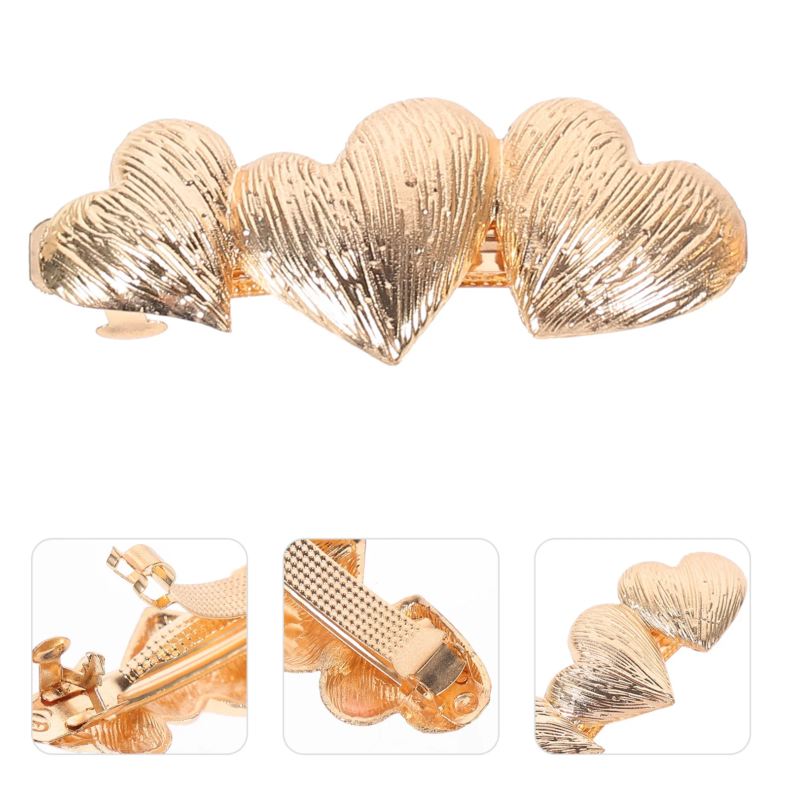 

Hairpin Love Heart Hairpins Girl Clamp Barrettes Clips Golden Clamps Side Bangs