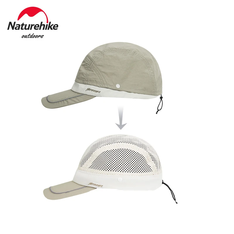 Naturehike Outdoor Folding Fishing Baseball Cap Removable Double layer Camping Hiking Trekking Hat Sun Hat For Men Women