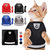 Breathable Cat Harness Escape Proof Cat Harness and Leash Set Kitten Puppy Pet Small Dog Chest Vest No Pull Reflective Chihuahua 1