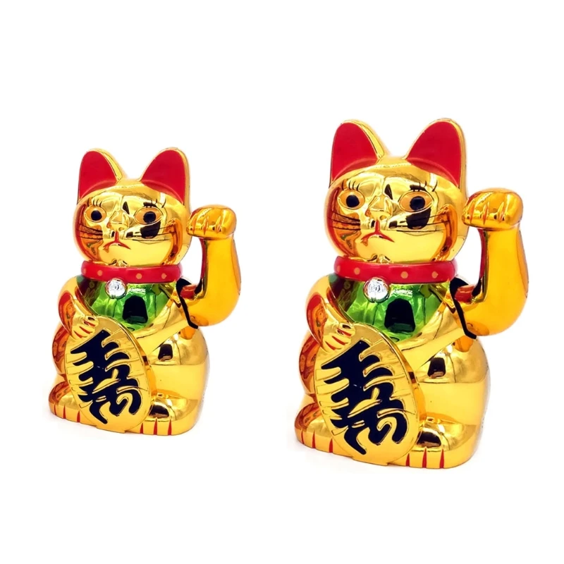 

Electric Lucky Cats Ornament Party Decorative Crafts Household for New Year Wedding Birthday Party P15F