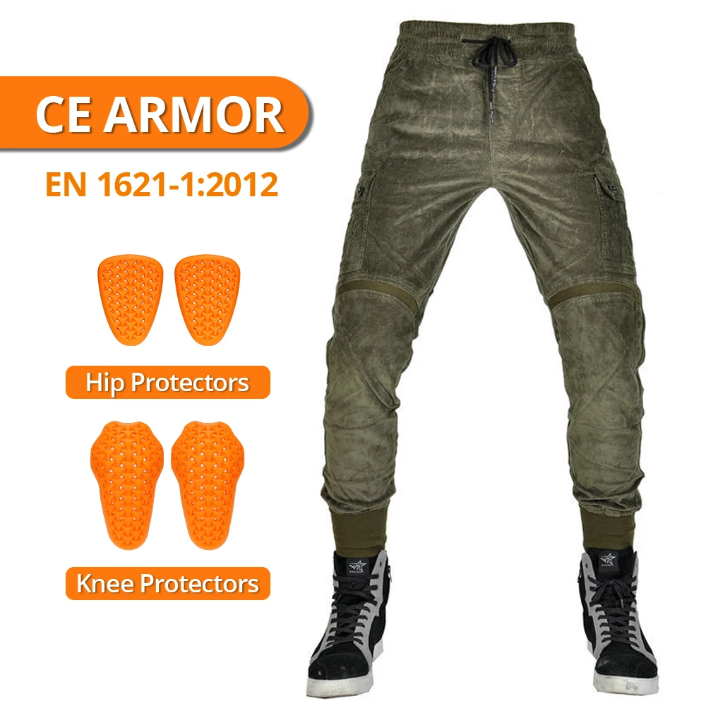 XXS-4XL 오토바이 라이딩 팬츠 안티폴 방풍 탄성 코듀로이 모터바이크 청바..