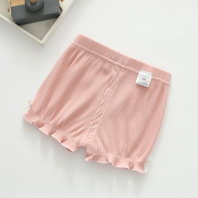 Kids Shorts Summer Toddler Baby Boxer Brief Shorts Candy Color Outwear Cotton Bow Kids Girls Short Pants