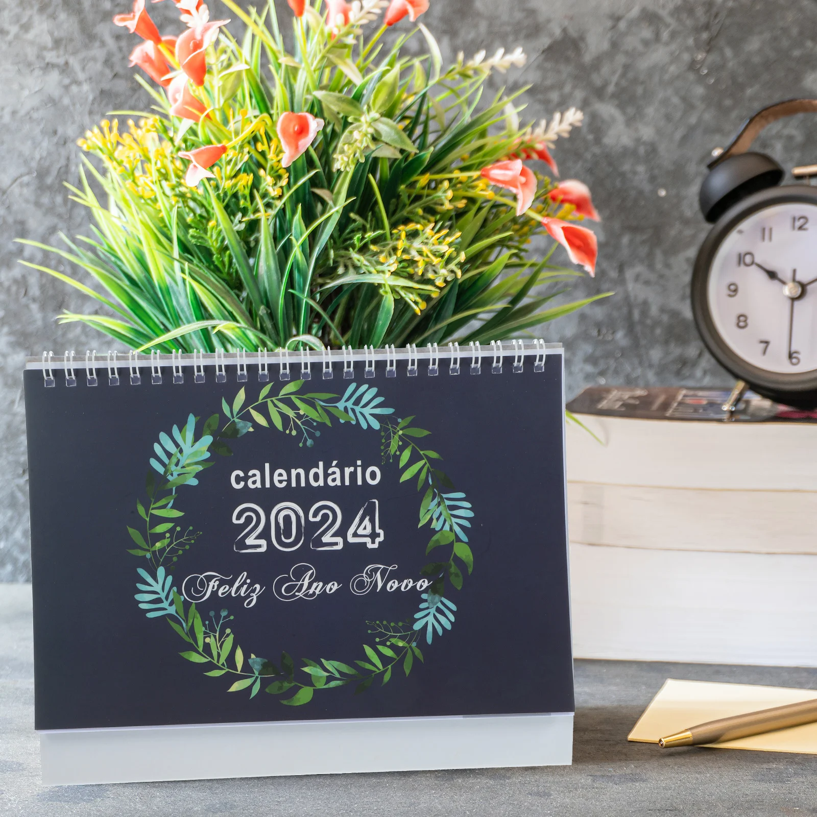 1 Book of Desk Calendar Small 2024 Calendar Office Table Calendar Binding Calendar 2pcs desk calendar desk 2024 table calendar desktop calendar spiral binding calendar decoration