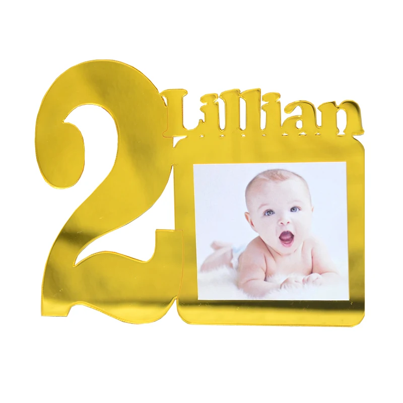 

Акриловая фоторамка на заказ, детская фоторамка для первого причастия, зеркальная акриловая Мини фоторамка с лазерной резкой