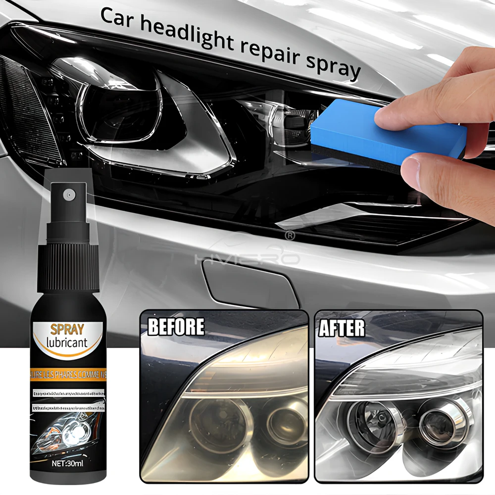 Car Headlight Polishing Agent Scratch Remover Repair Fluid Maintenance Renewal Polish Clean Liquid Kit Auto Accessorie Cleaner