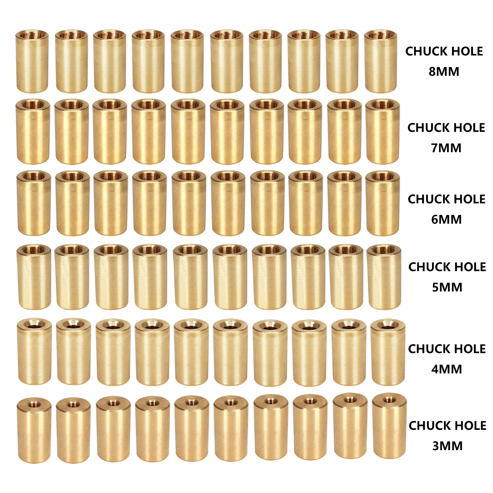 Description Picture 6 of itemB10 Drill Chuck Adaptor Connecting Rod 1Pc Collet Chuck Shaft Sleeve Steel Copper Coupling 3.17mm 4mm 5mm 6mm 7mm 8mm