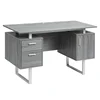 Techni Mobili Modern Office Desk with Storage, Grey 4