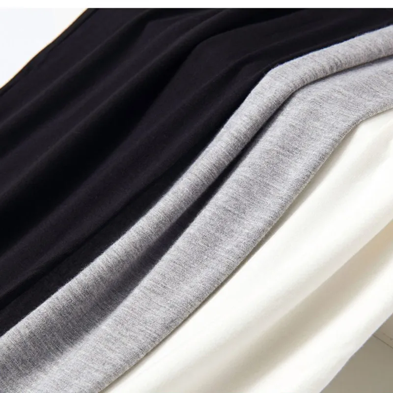 Leggings XS-7XL Leggings estivi donna 3/4 pantaloni corti Legging donna sottile taglia grande Stretch grigio nero bianco rosa 6XL 5XL 4XL 3XL - immagine 6
