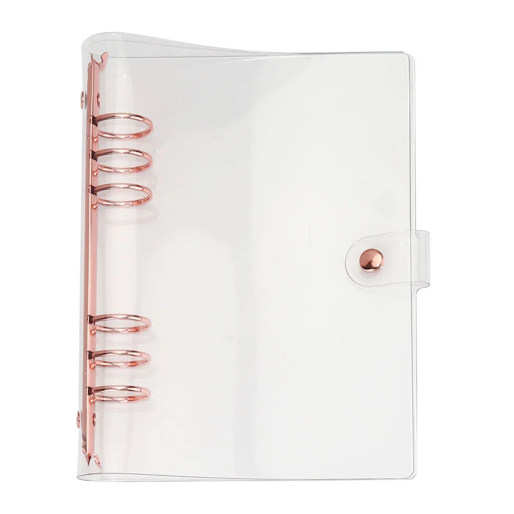 

Rose Gold Hand Book Loose Leaf Cover Binder Students Supplies PVC Notebook The Pads