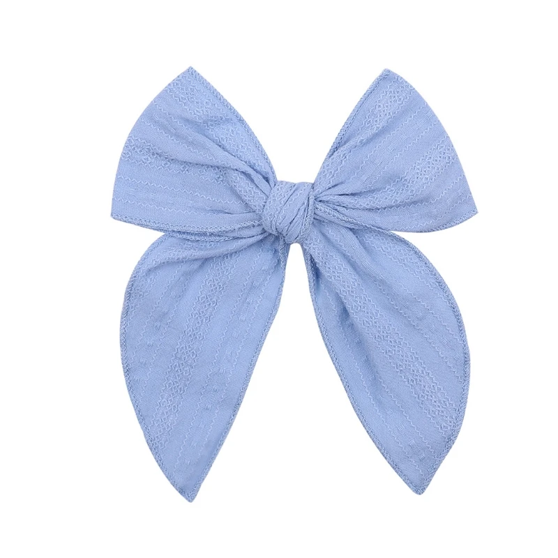 14 개/갑 4.5in 활 머리핀 수제  소녀 Bowknot 머리핀 솔리드 컬러 부티크 헤어핀