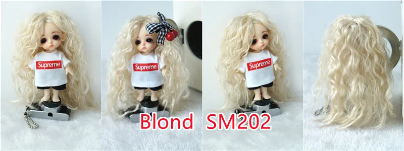 Jusuns Doll Wig JD022 3-4inch 6-7inch 7-8inch 8-9inch 1/6 1/4 1/3 Long Soft Beauty Fish Wave Synthetic Mohair BJD Hair