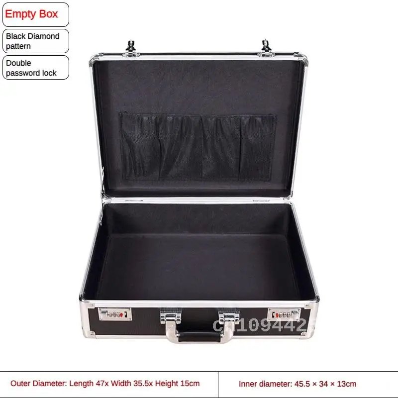 Portable Small Size Aluminum Toolbox with Lock and Password Suitc 4