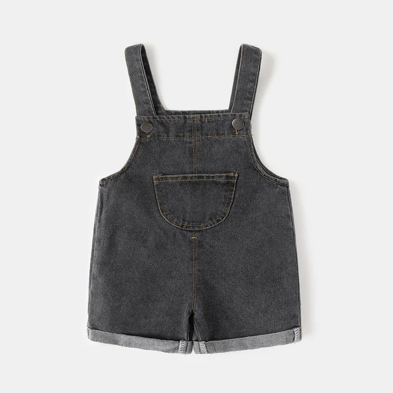 Infant Baby Boys Jeans Overalls Love Patch Pocket Denim Suspenders For 0-4T Kid Boys Solid Toddler Boys Jumpsuit Casual Clothes 5