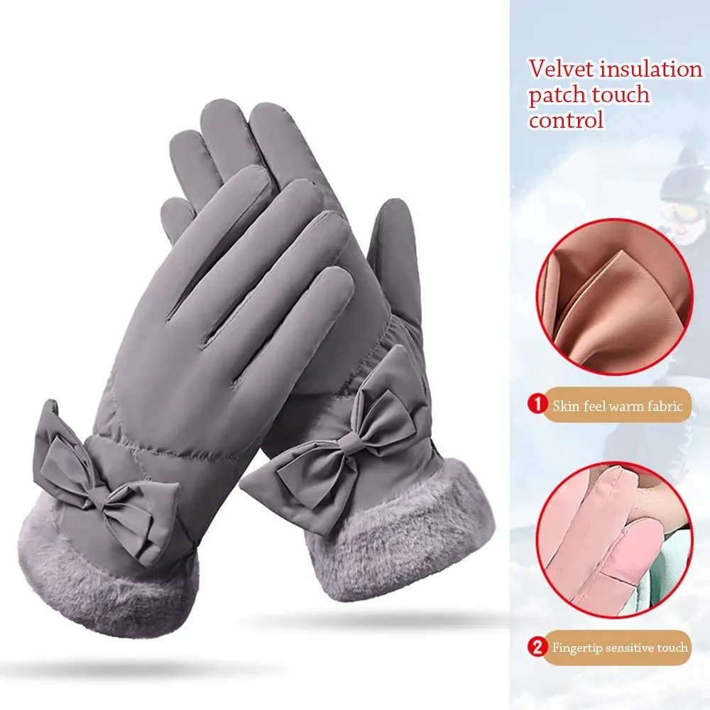 

Non-slip Ski Gloves Adjustable Waterproof Fleece Driving Mittens Winter Warm Touch Screen Gloves Outdoors