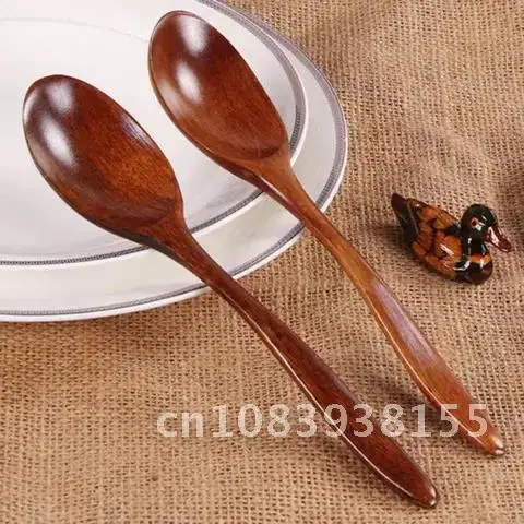 

1Pcs Environmental Japanese-style 18cm Natural Wood Tableware Cooking Honey Coffee Spoon Mixing Spoon Lunch Box Spoon