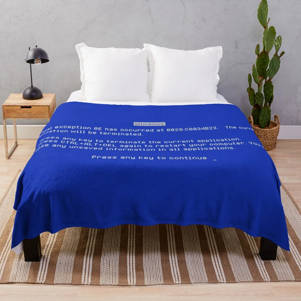 

Blue Screen of Death (BSOD) Throw Blanket Blanket Sofa Decorative Throw Blanket Beach Blanket Christmas