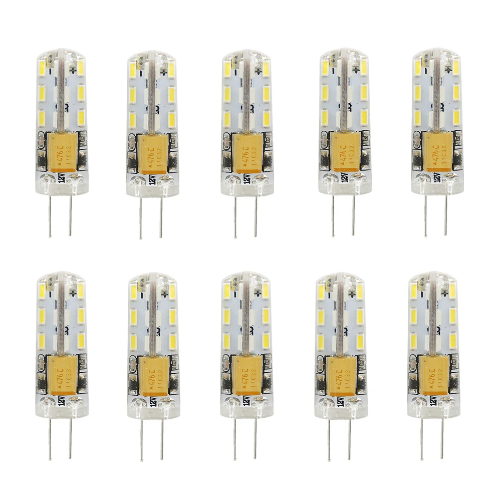 10Pcs/Lot G4 LED Lamp Bulb 1W AC DC 12V 220V 24LED Corn Lights Spotlight Chandelier SMD 3014 Replace Halogen Lamps Home Lighting