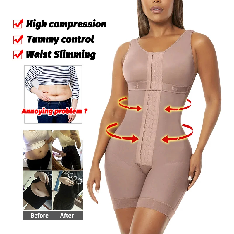 Full Body Corset Bodysuit Carving Shaper Tights Postpartum Girdles Fajas Colombian Sheath Butt Push Up Women Modeling Shapewear
