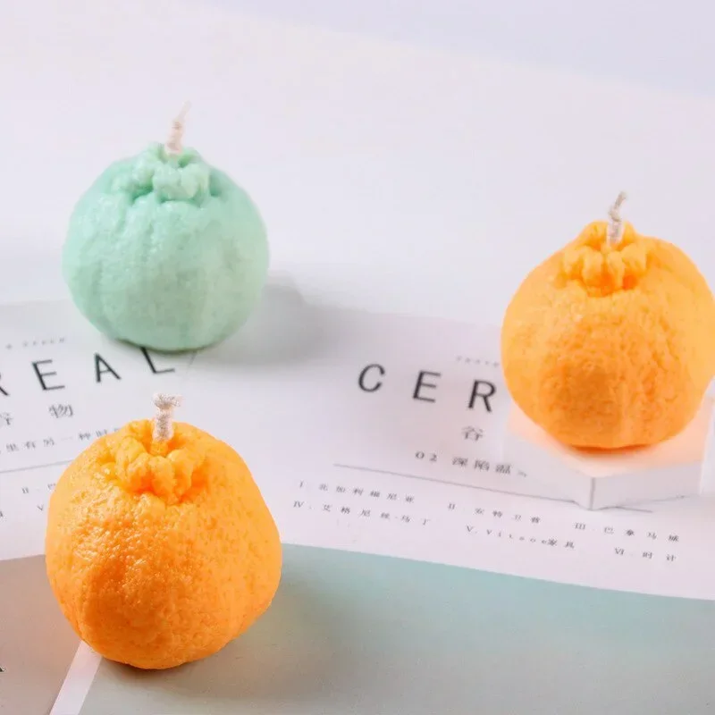 3D Orange Silicone Mold DIY Fruit Ugly Orange Candle Molds Baking Fondant Dessert Mousse Ice Cube Ice Mould For Handmade