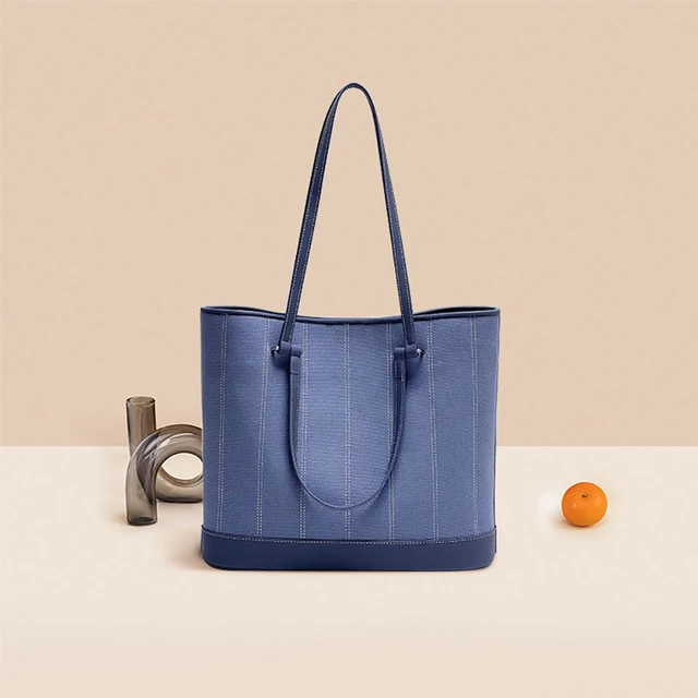 Lightweight Tote Bag with Contrast Handles