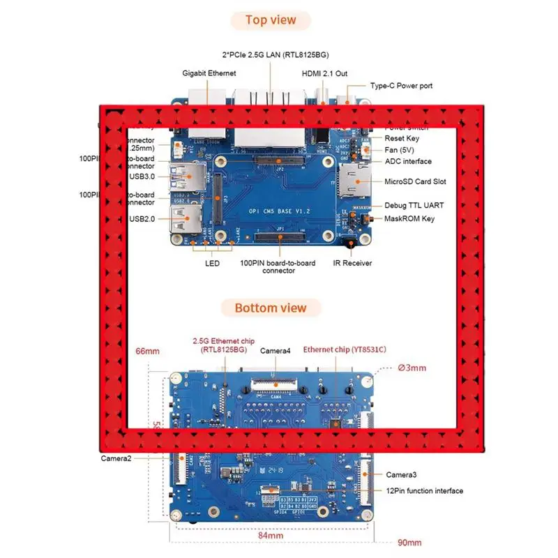 2X2.5G LAN 포트, 1X기가비트 LAN 포트, 3X표준 CM5 커넥터, Or..