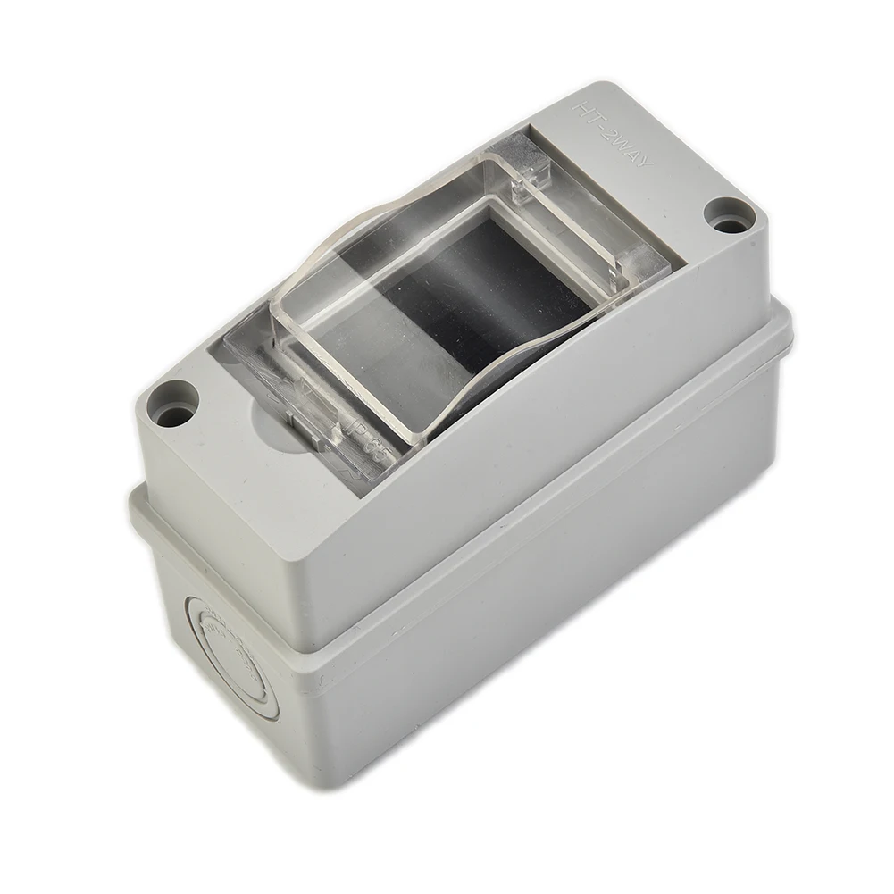 Scatola Interruttori Fusibili Impermeabili Ip65 Scatola Fusibili 2 Mcb 40A 30Ma Rcd Fila Orizzontale Antipolvere Mini Unità Di Consumo In Plastica