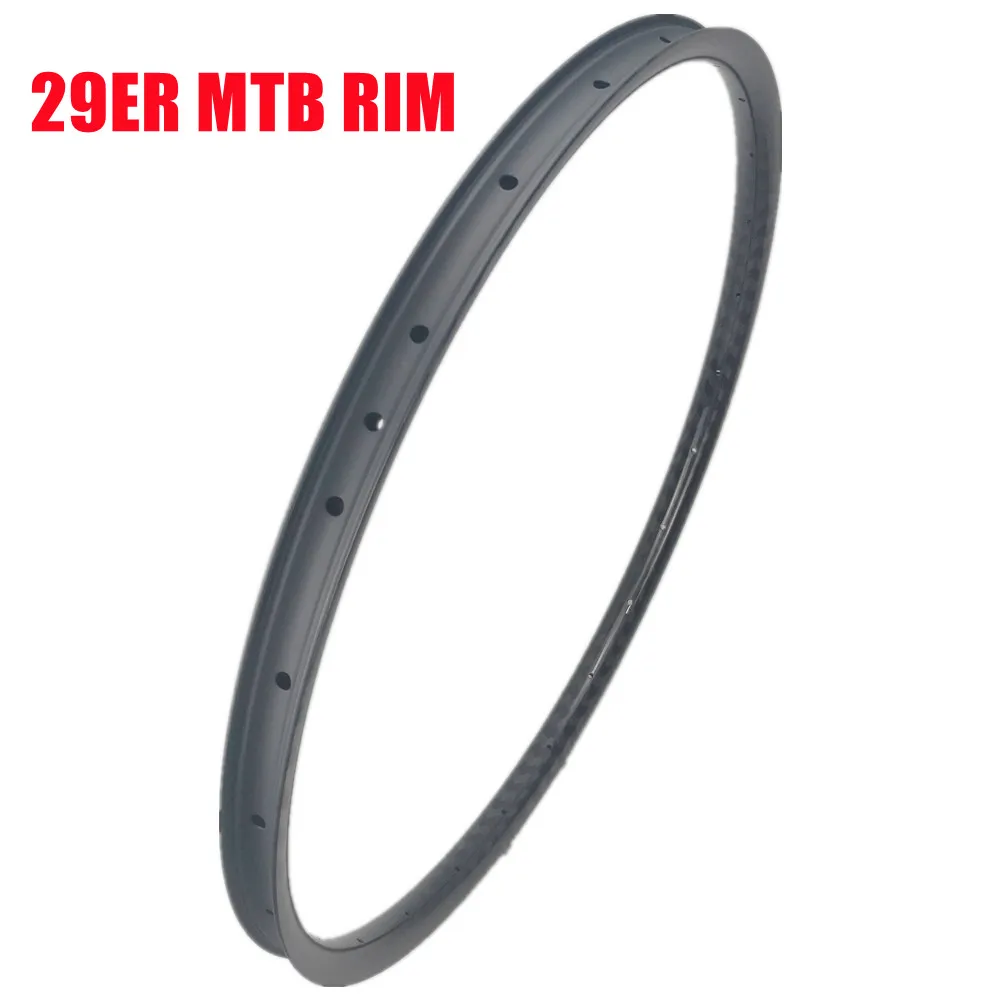 34mm Width 20mm Depth Carbon MTB Wheel Rim Super Light MTB Bicycle Wheel Rims 3K Twill Glossy Surface MTB Carbon Rim