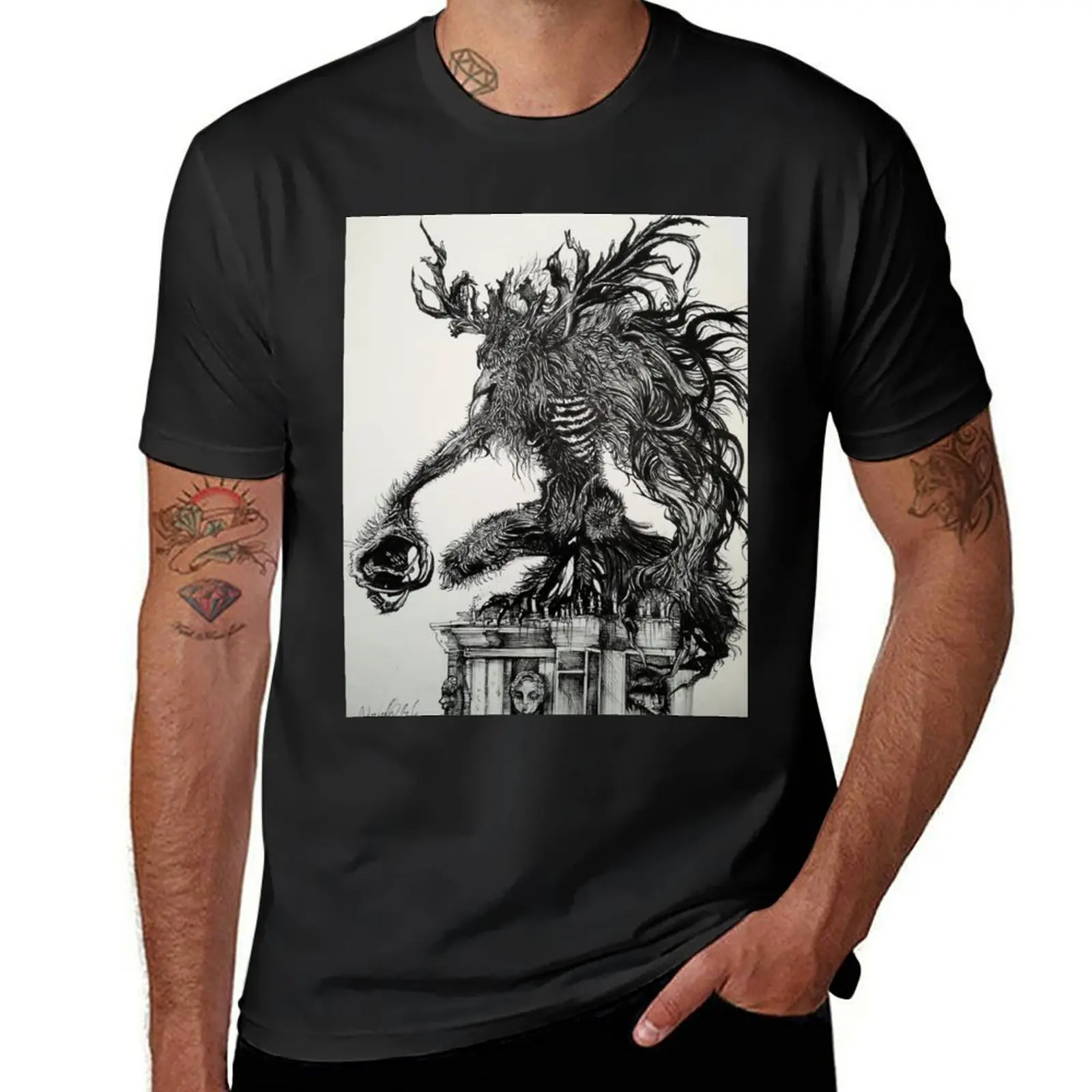 

Тёмные души чудовища. Футболка в готическом стиле, заготовки, кавайная одежда, мужские белые футболки