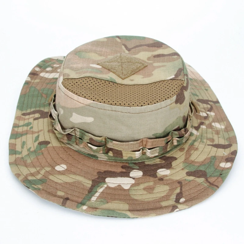 Camouflage Boonie Cap Wide Brim Bucket Hat Men Outdoor Sports Fishing Hiking Hunting Sunshade Hat Foldable Soft camouflage hat tactical hat tactical boonie hat