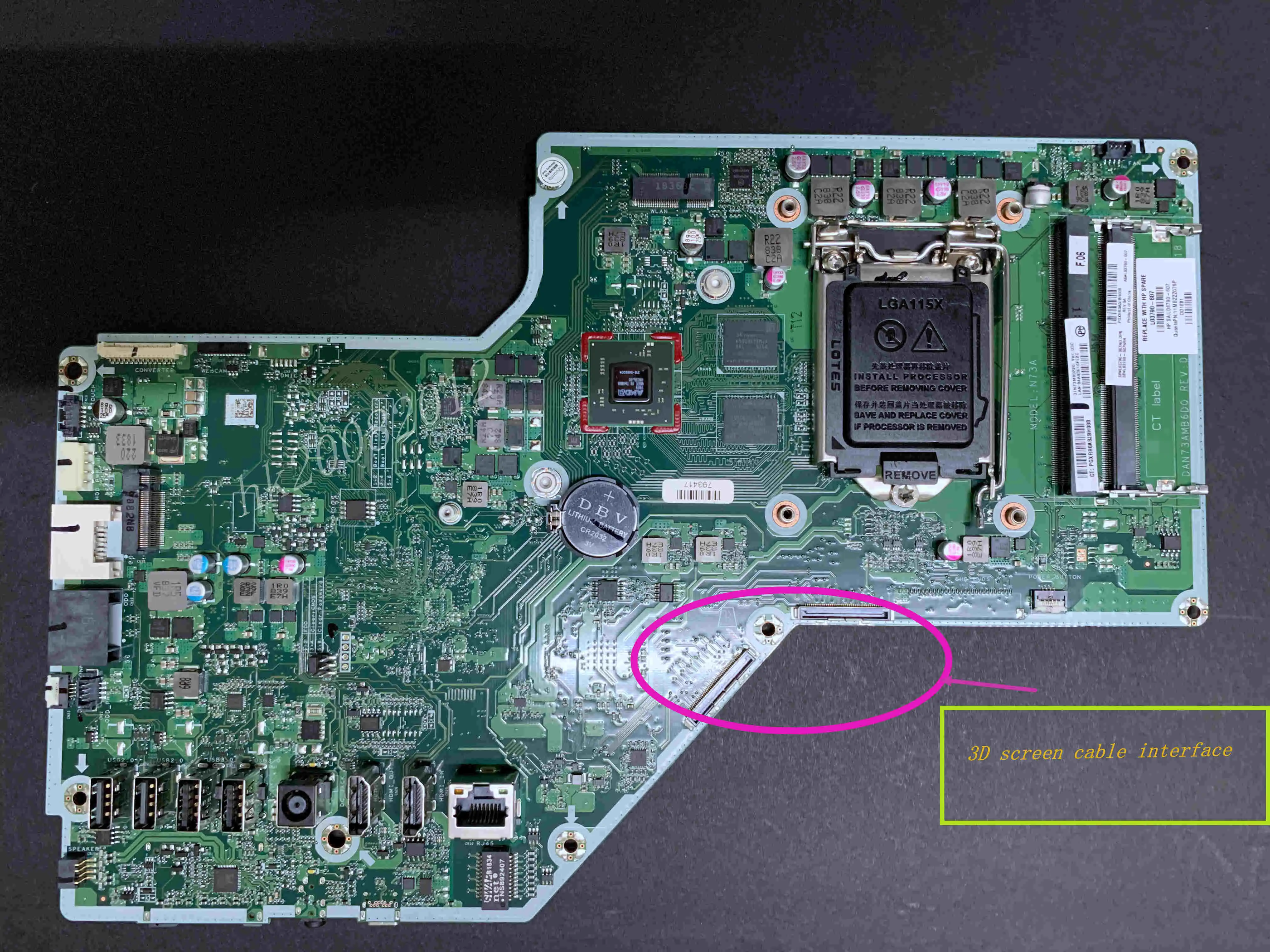 HP Pavilion 24-K 27-D Intel Socket LGA1200 All-In-One Motherboard L91194-001 HP Pavilion 24-K 27-D Intel Socket LGA1200 All-In-One Motherboard L91194-001