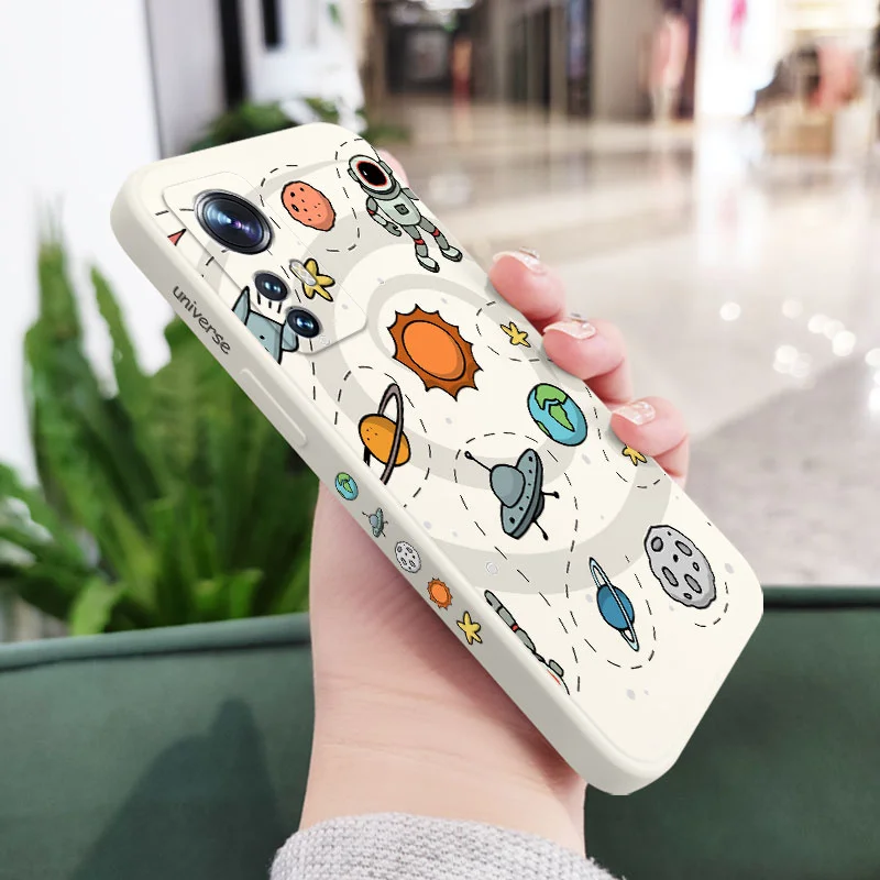 Astronaut-Themed Liquid Silicone Phone Case