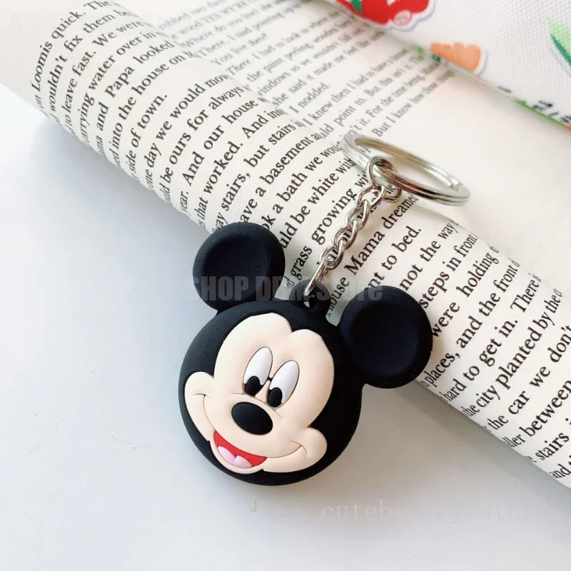 Disney Mickey Minnie Mouse for Apple Airtag Case Soft Anti-scratch Protective Sleeve Airtag Anti-lost Protection Cover Keychain