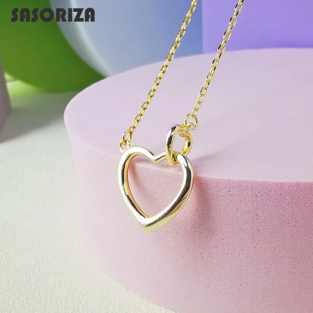 sterling silver 925 necklace for women heart shape pendant fashion fine