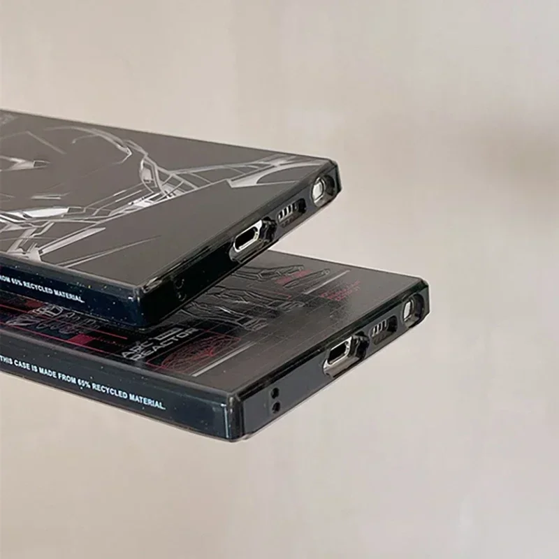 Robot MagSafe Acrylic Black Border Case for Samsung Galaxy S24 U S23U S22 Ultra Shell