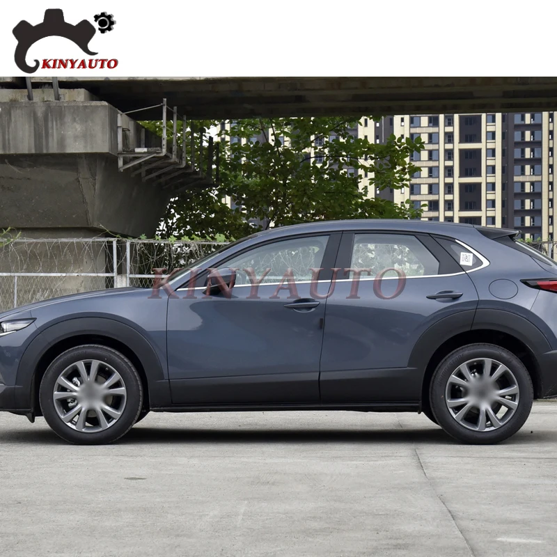 For Mazda CX-30 CX30 Side Moulding Chrome Front Rear Door Garnish Anti-scratch Strip Trim Protector Plate